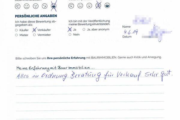 Bewertung von Herr H.