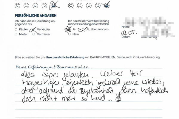 Bewertung von Frau S.