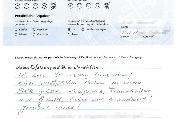 Bewertung von Eheleute S.