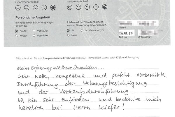 Bewertung von Frau B.