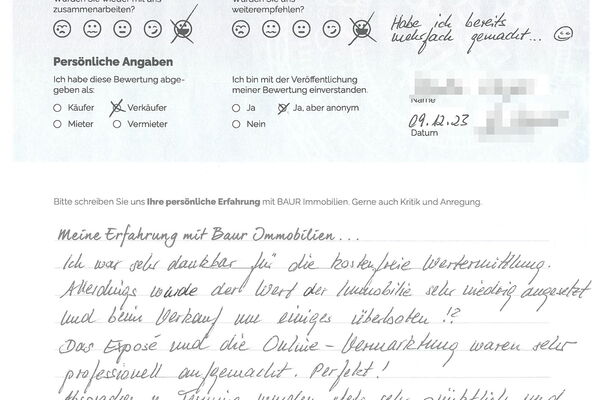 Bewertung von Frau C.