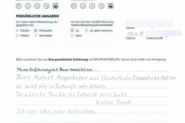 Bewertung von Frau G.