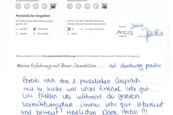 Bewertung von Frau J.