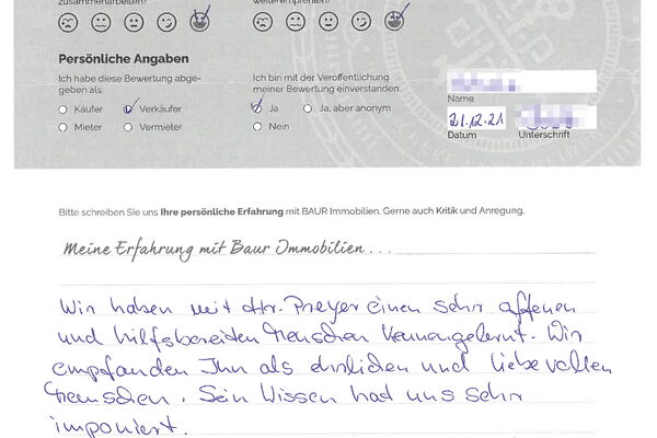 Bewertung von Eheleute S.