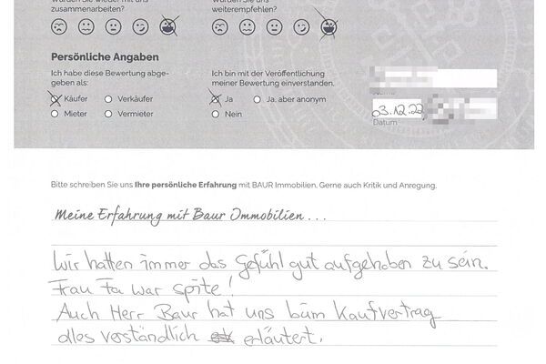 Bewertung von Frau S.