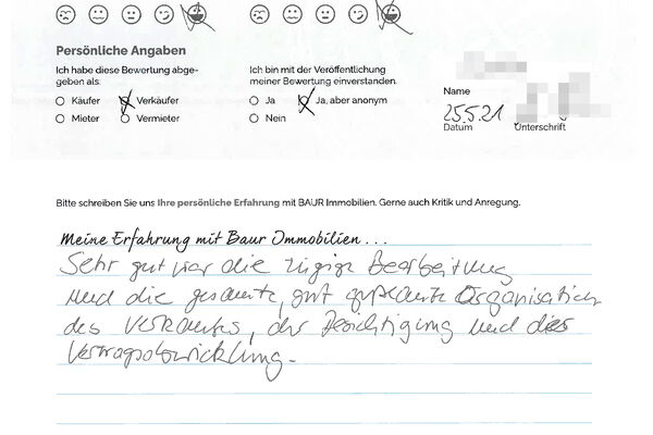 Bewertung von Frau S.