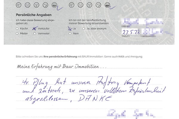 Bewertung von Frau S.