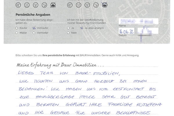 Bewertung von Frau S.