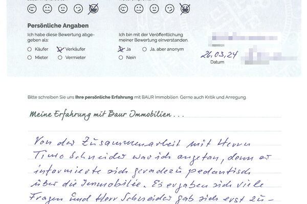 Bewertung von Herr W.