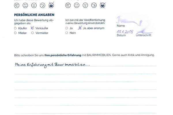 Bewertung von Frau K.