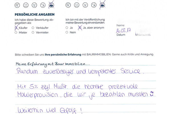 Bewertung von Frau Z.