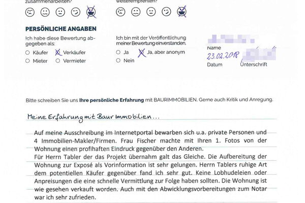 Bewertung von Eheleute M.