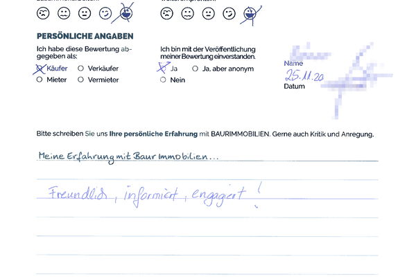 Bewertung von Herr B.