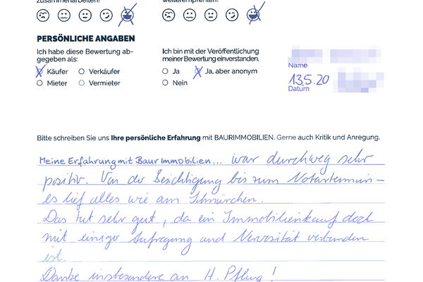 Bewertung von Frau B.