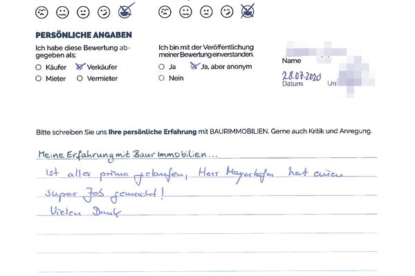 Bewertung von Herr J.