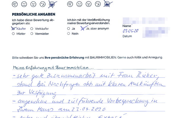 Bewertung von Frau S.