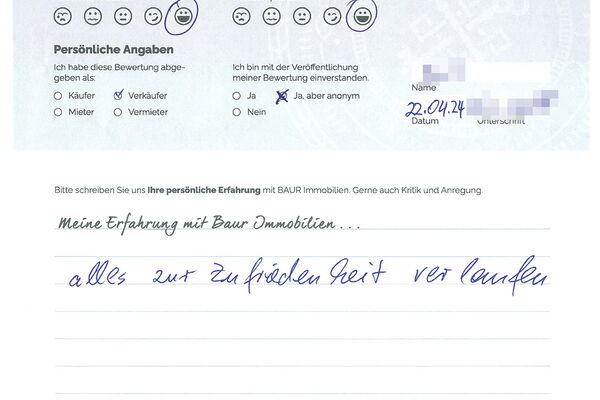 Bewertung von Familie B.