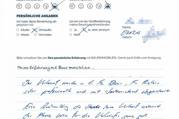 Bewertung von Frau H.