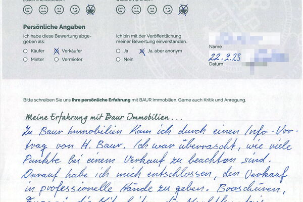 Bewertung von Herr G.