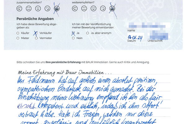 Bewertung von Frau S.