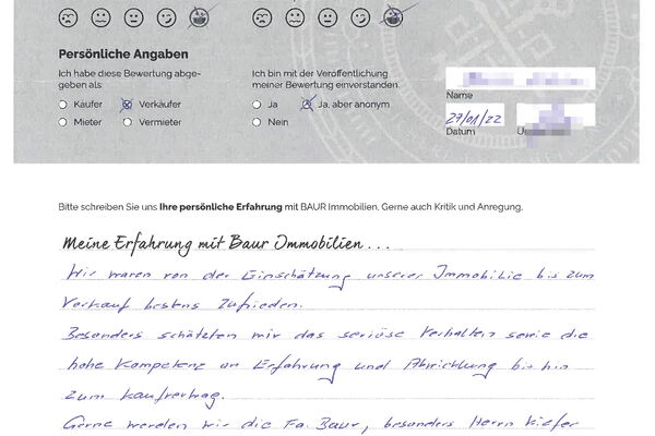 Bewertung von Frau B.