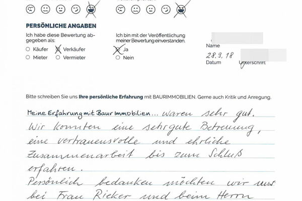 Bewertung von Herr und Frau G.