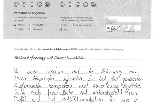 Bewertung von Herr K.