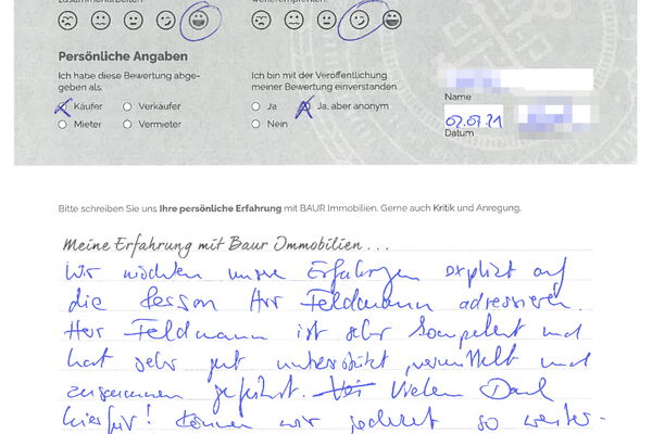 Bewertung von Fam. S.