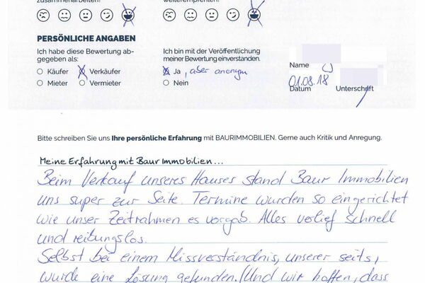 Bewertung von Fam. S.