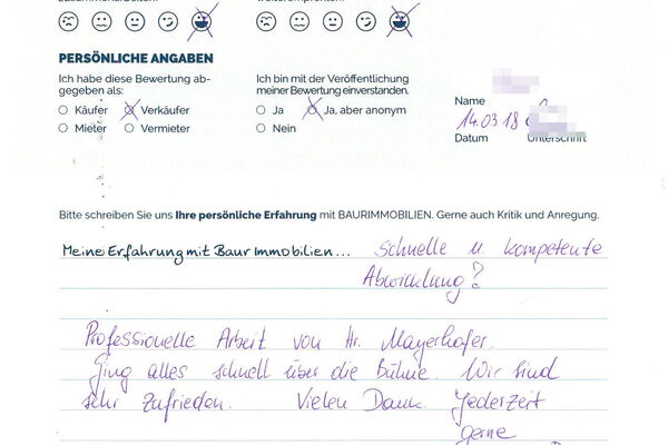 Bewertung von Herr H.