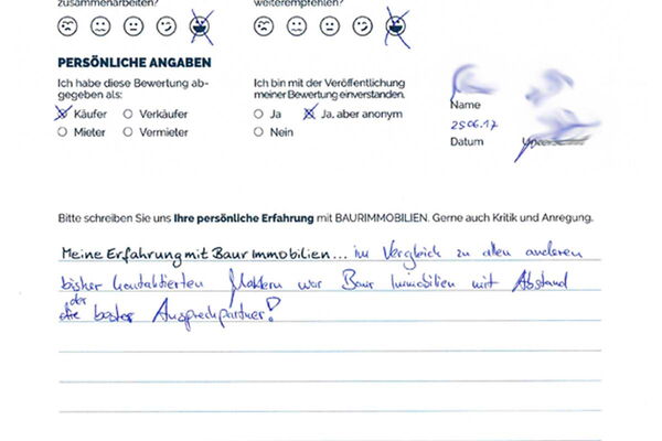 Bewertung von Frau W.